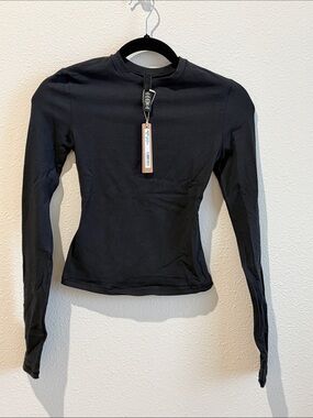 SKIMS | Women’s Cotton Jersey Long Sleeve T-Shirt | Black | Size XS